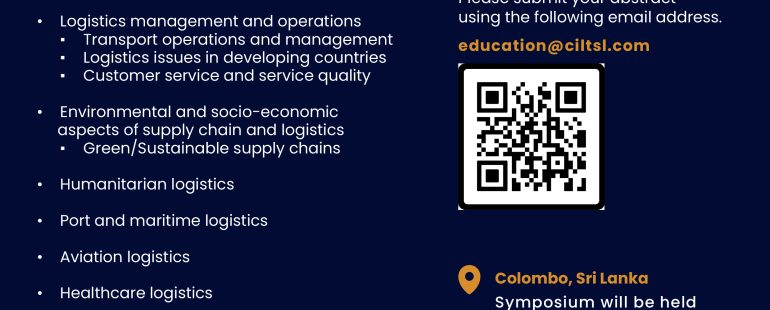 Research Symposium on Supply Chain and Logistics -“Supply Chain and Logistics in the Digital Age”