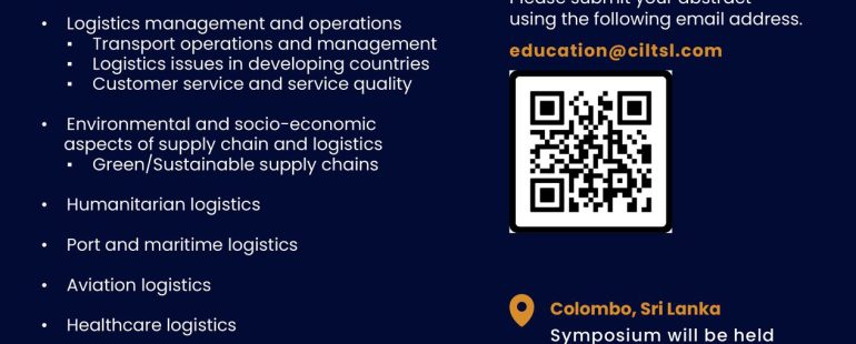 Research Symposium on Supply Chain and Logistics -“Supply Chain and Logistics in the Digital Age”